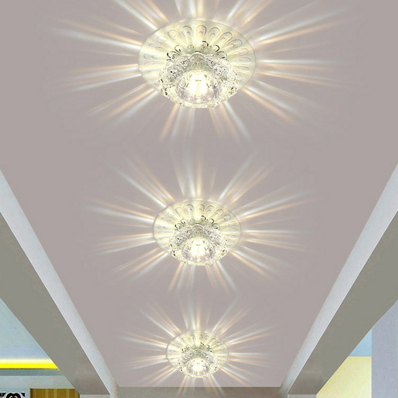 Blossom shade hallway encastré plafonnier cristal moderne LED encastré luminaire