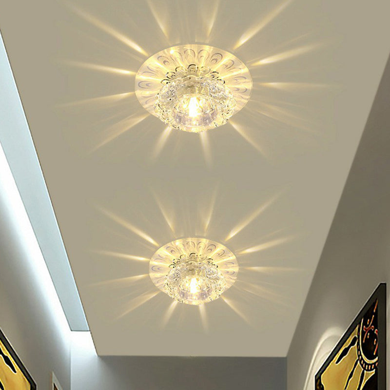 Blossom shade hallway encastré plafonnier cristal moderne LED encastré luminaire