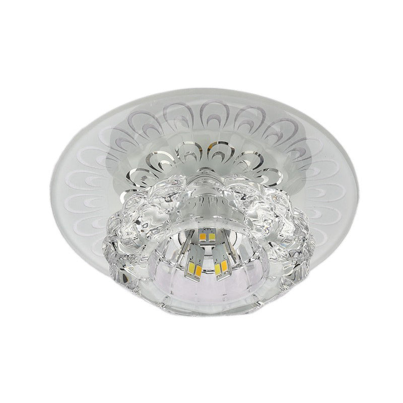 Blossom shade hallway encastré plafonnier cristal moderne LED encastré luminaire