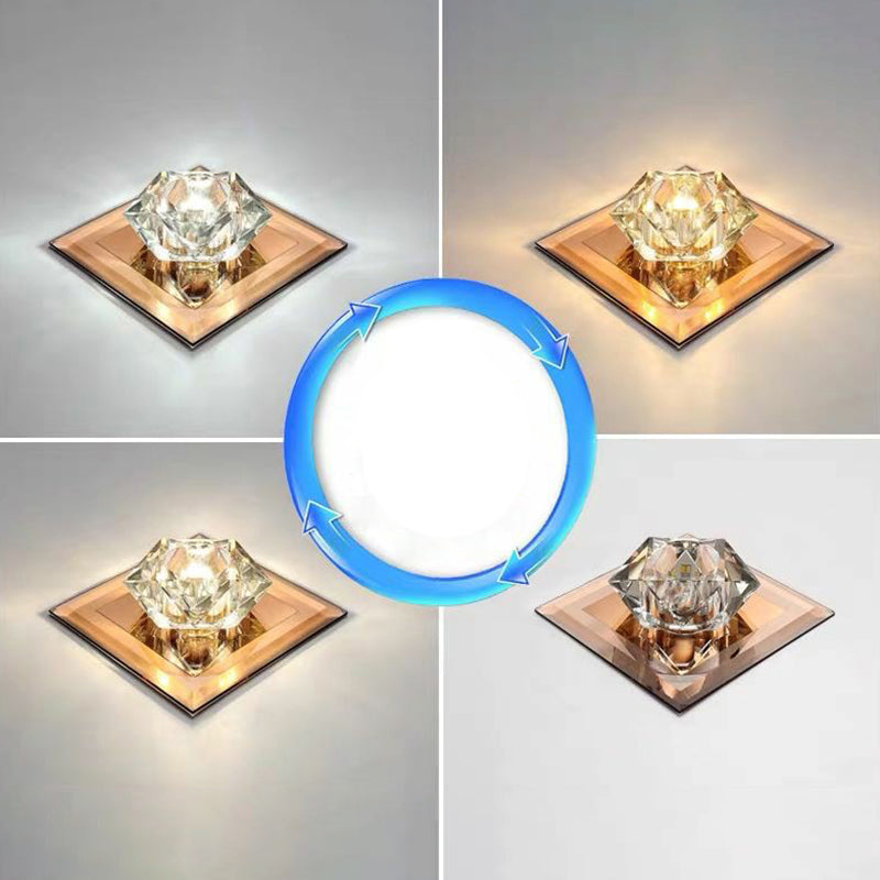 Edelstein Foyer LED-Unterputz Licht Kristall Einfachheit Flush Mount Deckenleuchte