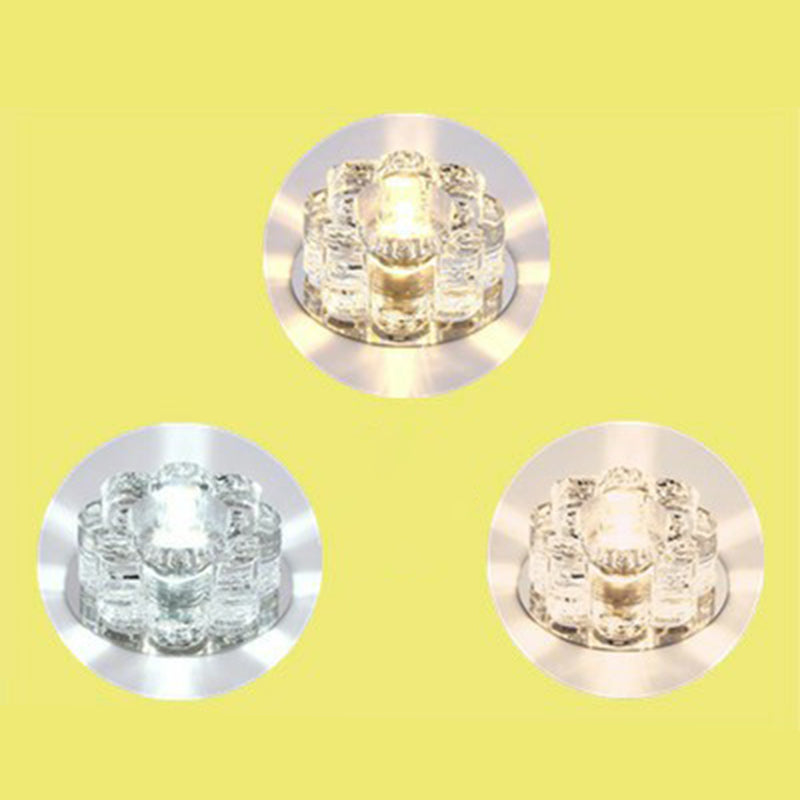 Bloemenkristal-inbouwlamp Artistiek helder LED-plafondlamparmatuur voor woonkamer