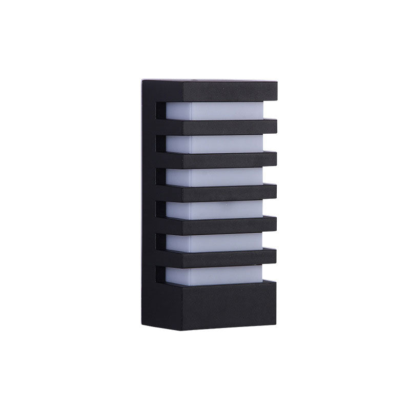 Rechthoek LED Wall Mounted Light Simplicity Metallic Courtyard Wall Sconce Lighting