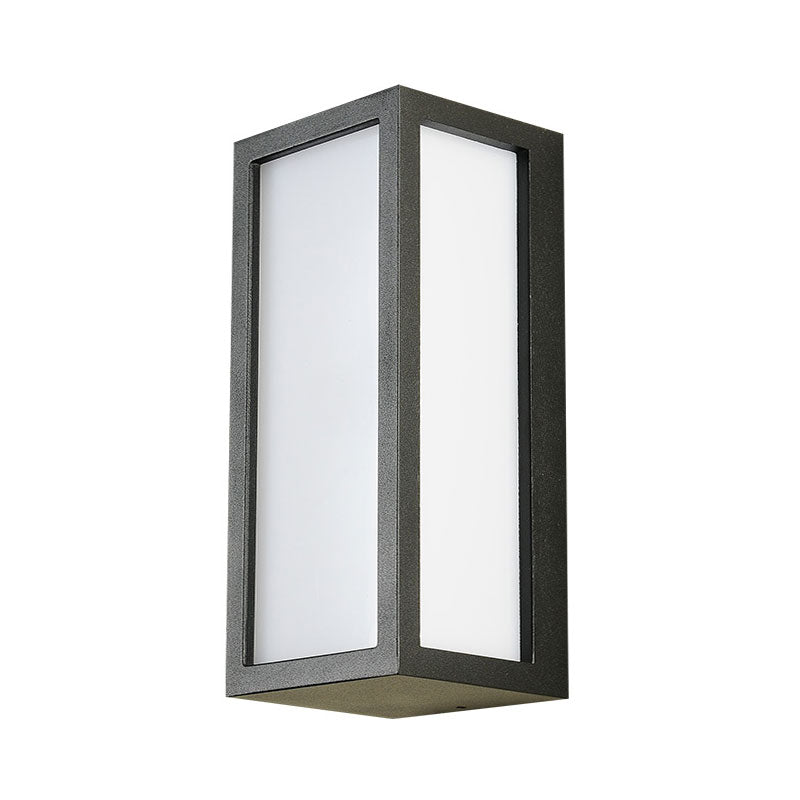 Textured Black Rectangular LED Wall Mounted Light Simplicity Metallic Wall Sconce Lighting for Patio