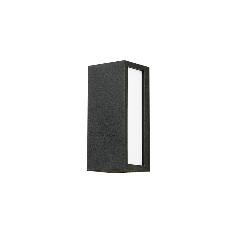Textured Black Rectangular LED Wall Mounted Light Simplicity Metallic Wall Sconce Lighting for Patio