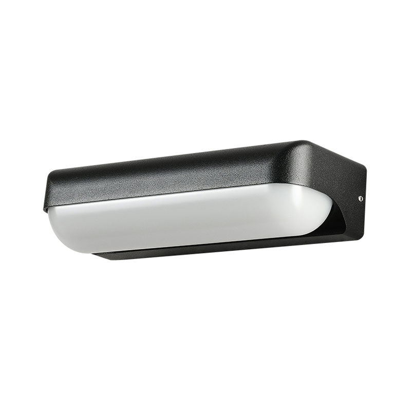 Capsule Wall Sconce Light Minimalist Metallic Black LED Wall Mount Lighting for Balcony