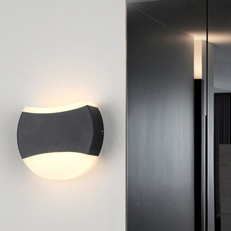 Geometrical LED Wall Lighting Contemporary Aluminum Black Sconce Light Fixture for Patio