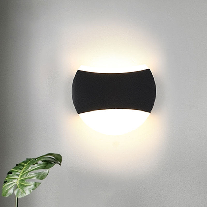 Geometrical LED Wall Lighting Contemporary Aluminum Black Sconce Light Fixture for Patio