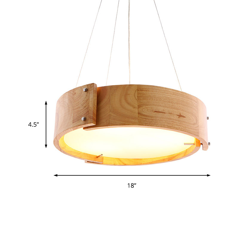 Luz del techo de la sala de estar de LED Modernismo de la luz de la madera de montaje en blanco/calor de la luz del cilindro de la madera del cilindro