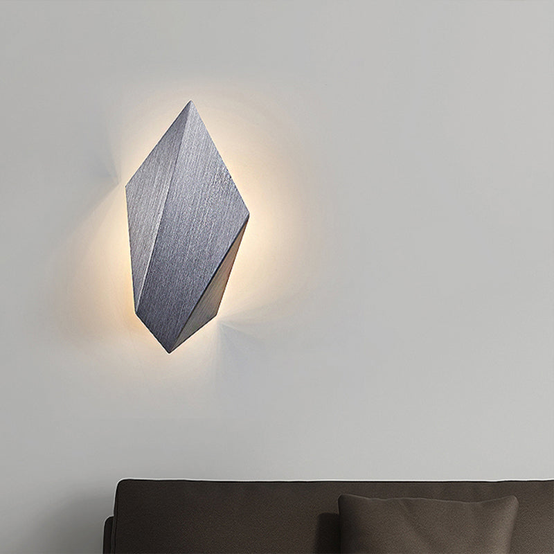 Metal Geometric Wall Mounted Light Postmodern 1 Light Black/Grey/White Sconce Light Fixture