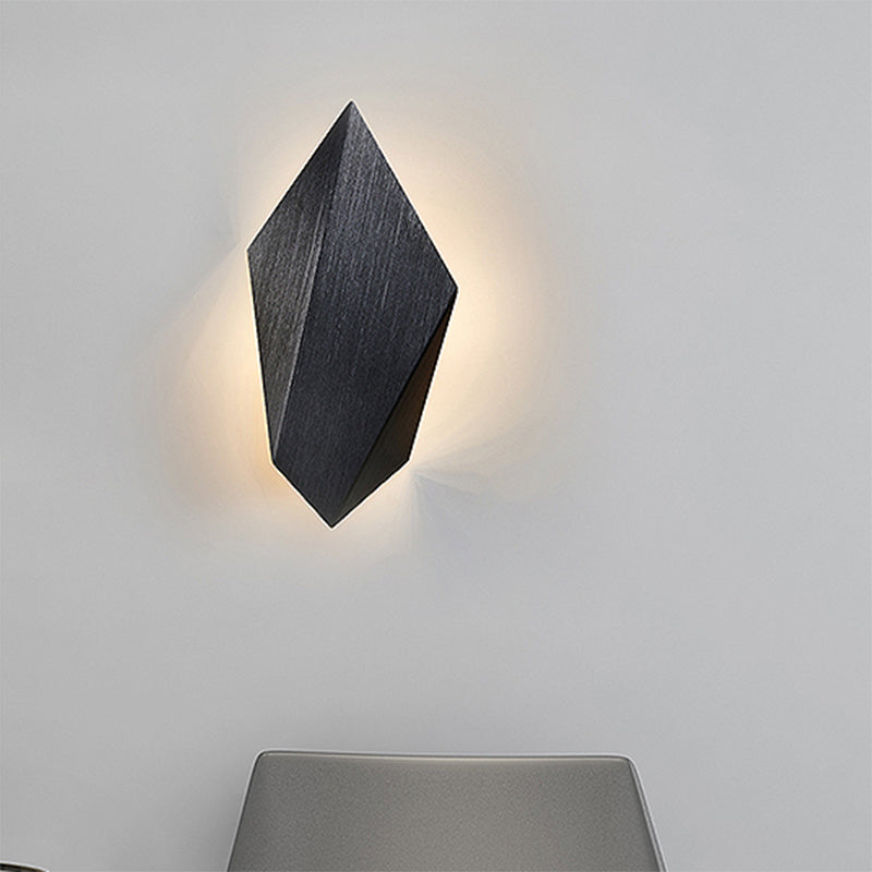Metal Geometric Wall Mounted Light Postmodern 1 Light Black/Grey/White Sconce Light Fixture