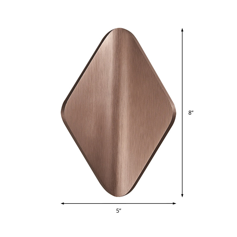 Cóncavo Rombus Maled Maledro Maledia LED moderno/dorado/Café Luz para sala de estar para sala de estar