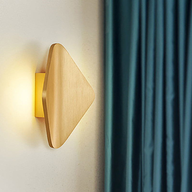 Cóncavo Rombus Maled Maledro Maledia LED moderno/dorado/Café Luz para sala de estar para sala de estar