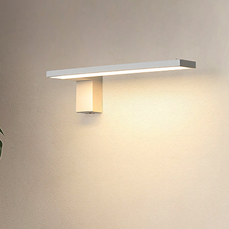 Luz de montaje de pared rectangular minimalista acrílico blanco/negro LED de la pared de la pared de la noche de la pared en luz cálida/blanca