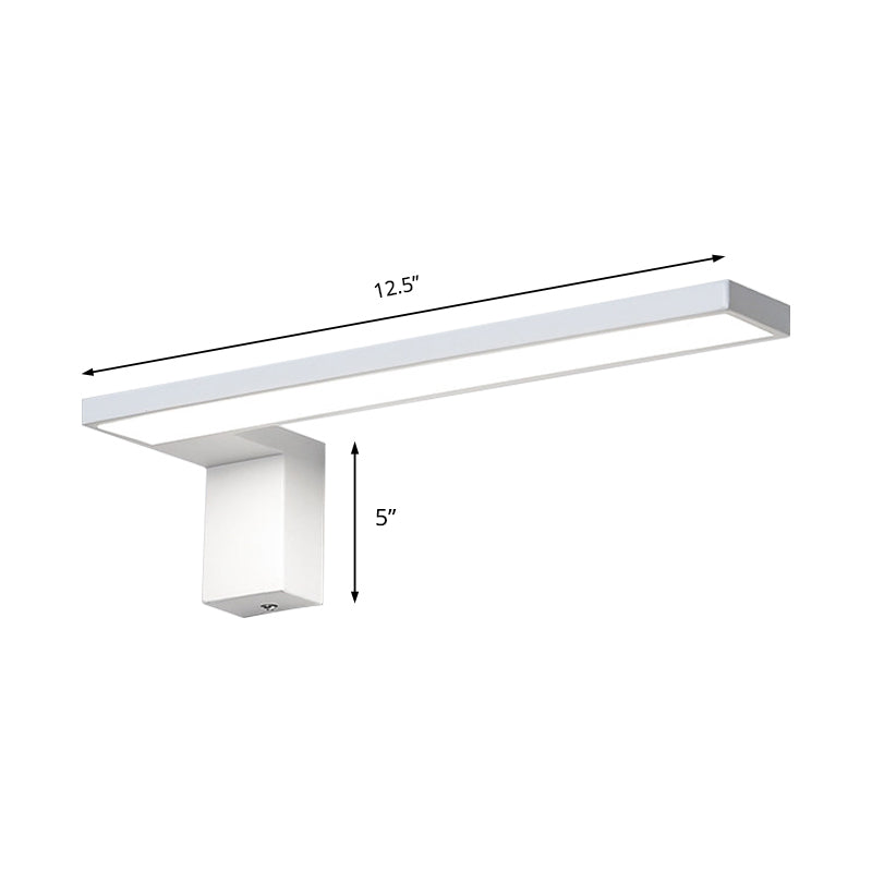 Luz de montaje de pared rectangular minimalista acrílico blanco/negro LED de la pared de la pared de la noche de la pared en luz cálida/blanca