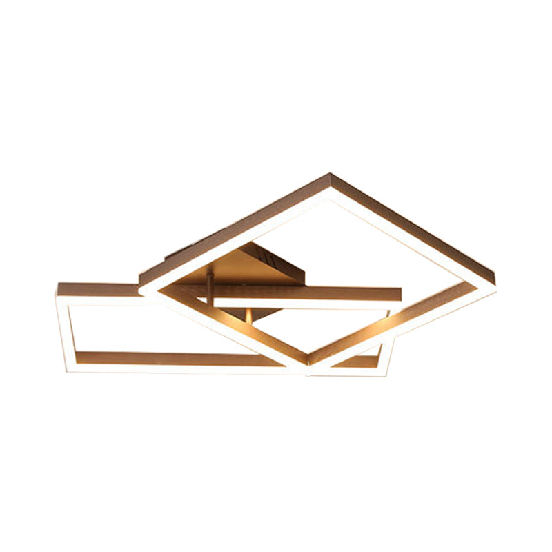 Metallgeometrische, halbbündige Beleuchtung, modernistische 2/3/4-Lichter, braune LED-Halbbündige-Montagelampe in weißem/warmem Licht