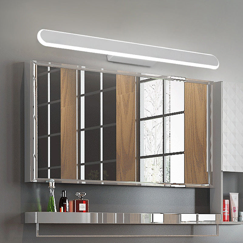 Linear Vanity Lamp Contemporary Acrylic Led White Bathroom Mirror Headlight in White/Warm Light, 16"/23.5"/31.5" Wide
