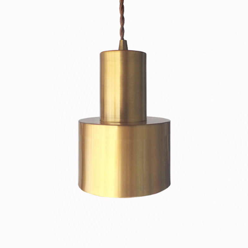 Geometrisch gevormd plafondlicht Postmodern metallic 1 hoofd Goudhangend hanglampje