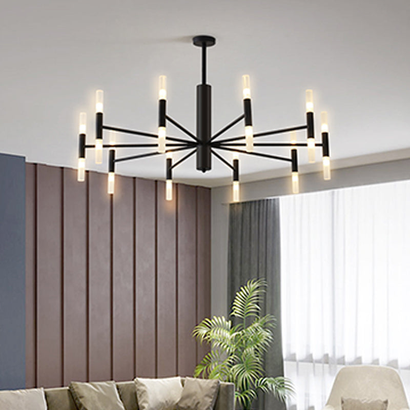 Illuminazione del soffitto del soggiorno a forma di radiale Metallic Postmodern Lent Light Segret