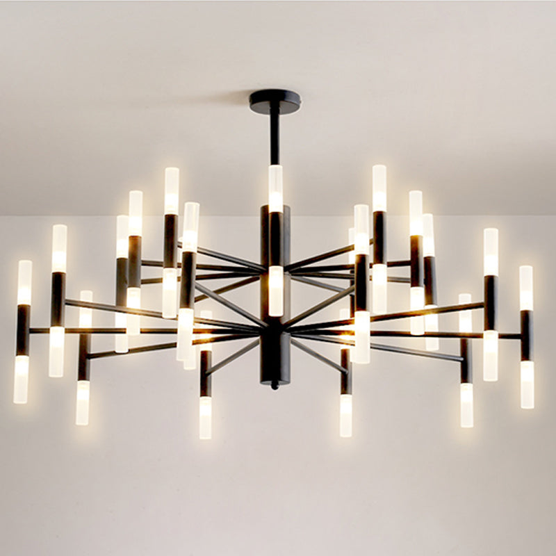 Illuminazione del soffitto del soggiorno a forma di radiale Metallic Postmodern Lent Light Segret