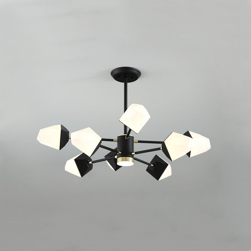 Acrylic Gemstone Shaped Suspension Light Simplicity LED Chandelier Pendant Light for Dining Room