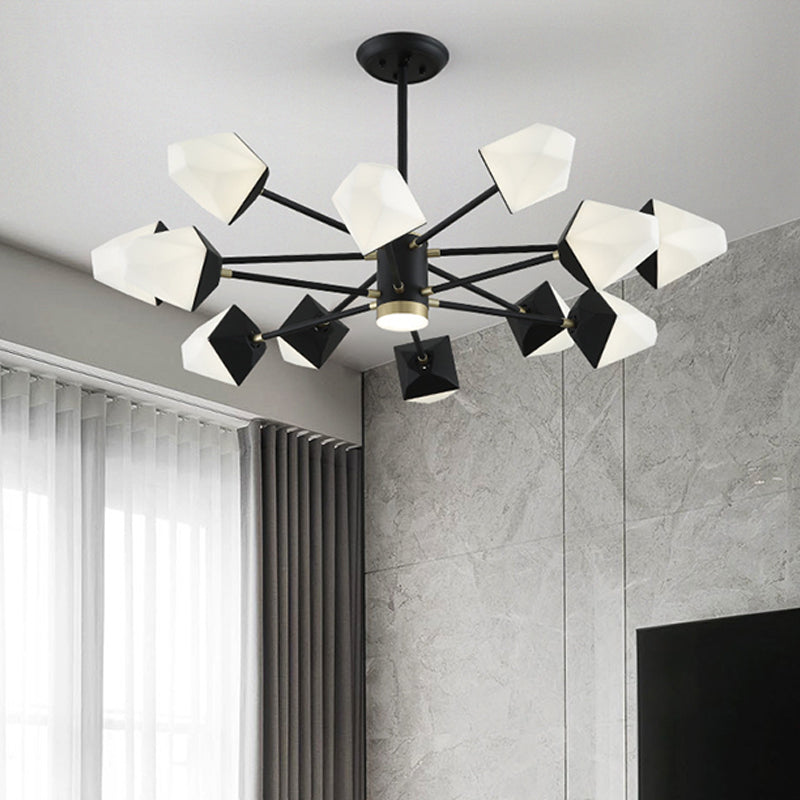 Acrylic Gemstone Shaped Suspension Light Simplicity LED Chandelier Pendant Light for Dining Room