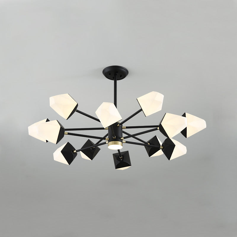 Acrylic Gemstone Shaped Suspension Light Simplicity LED Chandelier Pendant Light for Dining Room