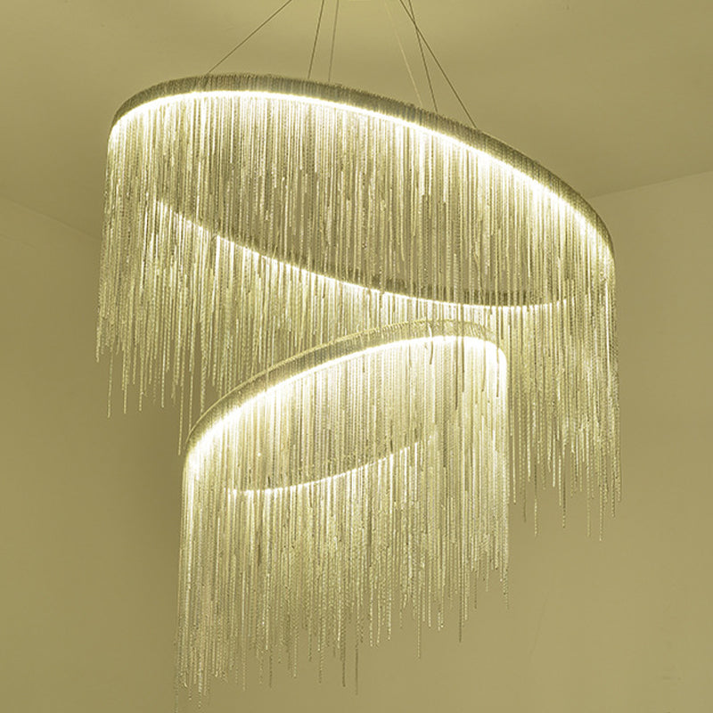 Lámpara de lecho de lecho de anillo de estilo posmoderno