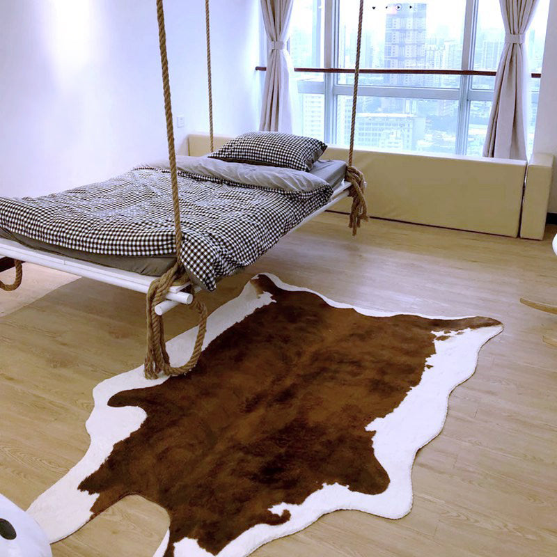 Full Animal Print Rug Multi-Color Nordic Style Carpet Polyester Stain Resistant Washable Anti-Slip Rug for Bedroom