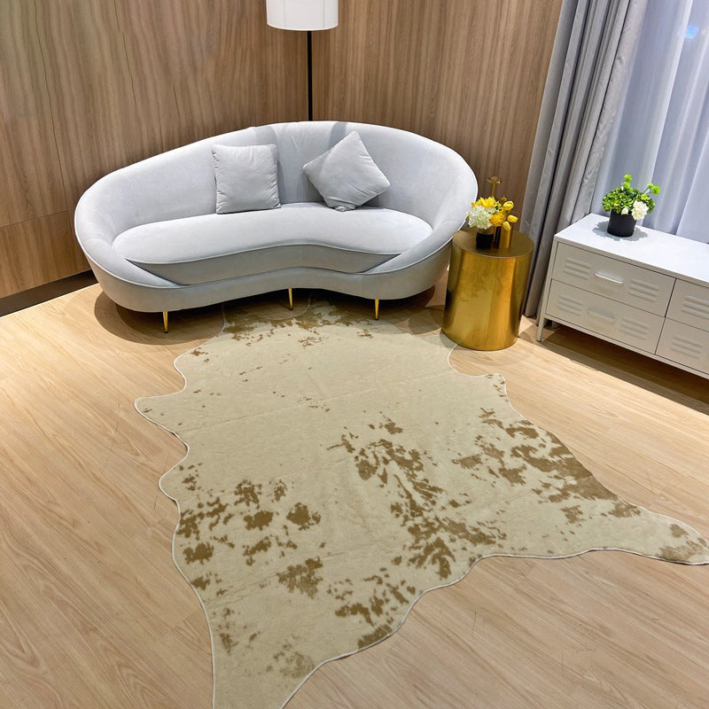 Tapis à imprimé animal multicolore Polyester contemporain tapis animal de compagnie convivial de compagnie de support sans glissement lavable pour chambre à coucher