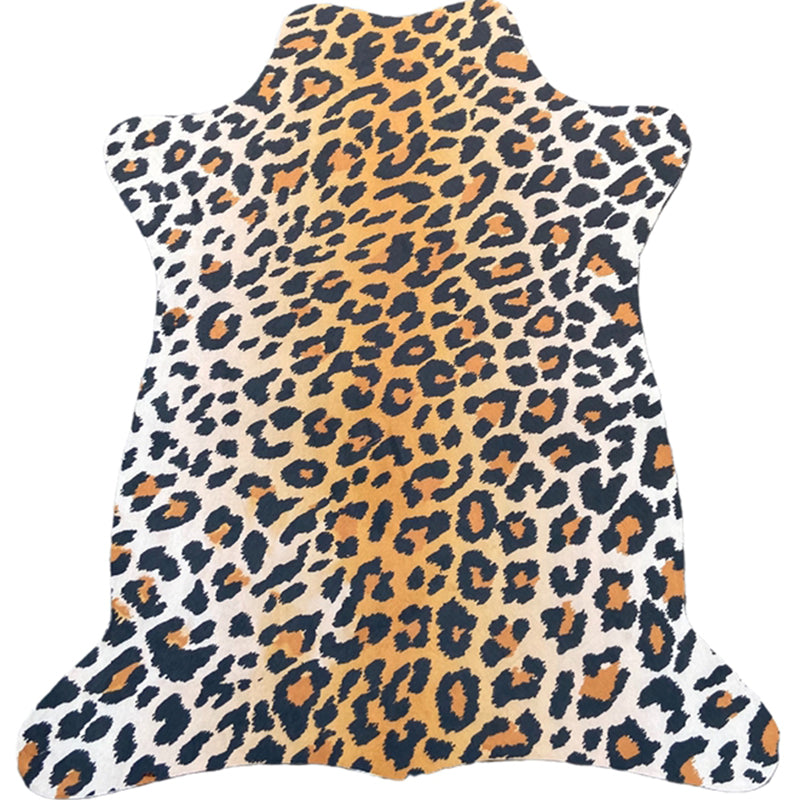Multi-Color Animal Print Rug Polyester Contemporary Carpet Pet Friendly Machine Washable Non-Slip Backing Rug for Bedroom