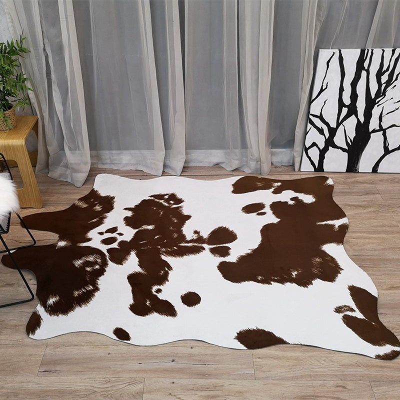 Tapis de chambre à coucher scandinave tapis de peau animale artificielle polypropylène antidérapant la zone résistante à la tache lavable antidérapante