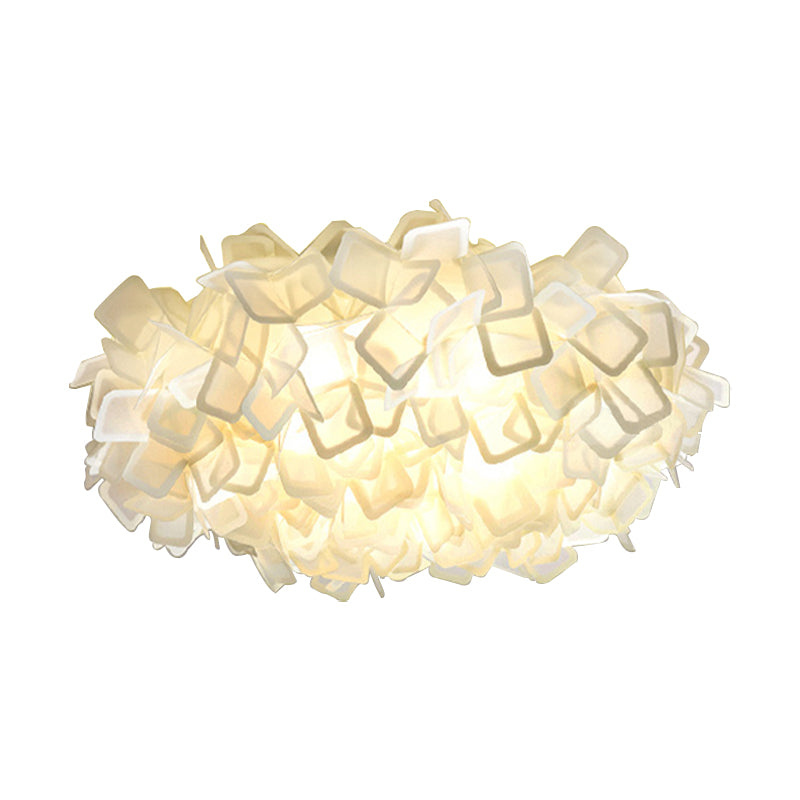 Blossoming Flower Acrylic Flush Mount Contemporary Led White/Black/Blue Flush Ceiling Light Fixture