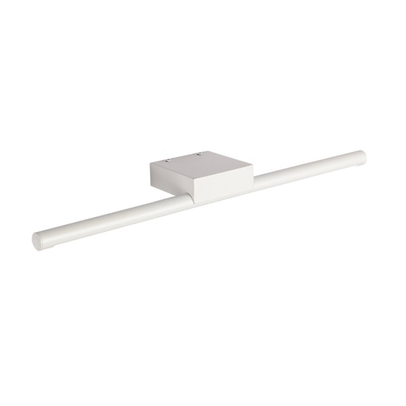 Slim Metal Vanity Sconce LED contemporain 16 "/19.5" /23,5 "largeur mural blanc monté en veilleuse en blanc / lumière chaude