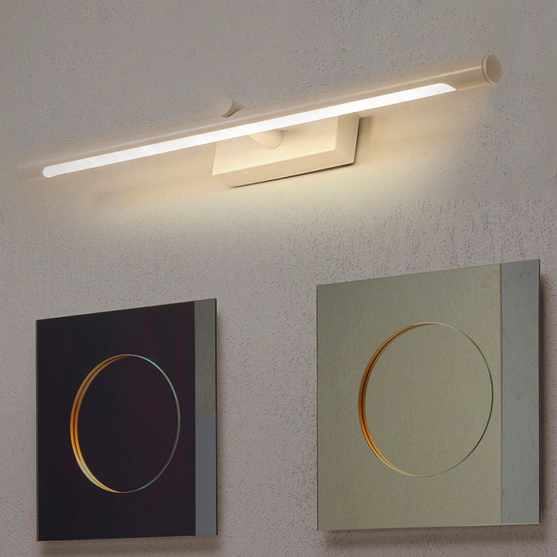 Tube Vanity Lighting Modern Metal White/Black Led Vanity Wall Sconce in White/Warm/Natural Light, 18"/22"/26" Wide