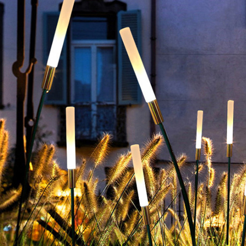 Tube Shaped Acrylic LED Stake Light Simplicity Black Landscape Lighting for Courtyard