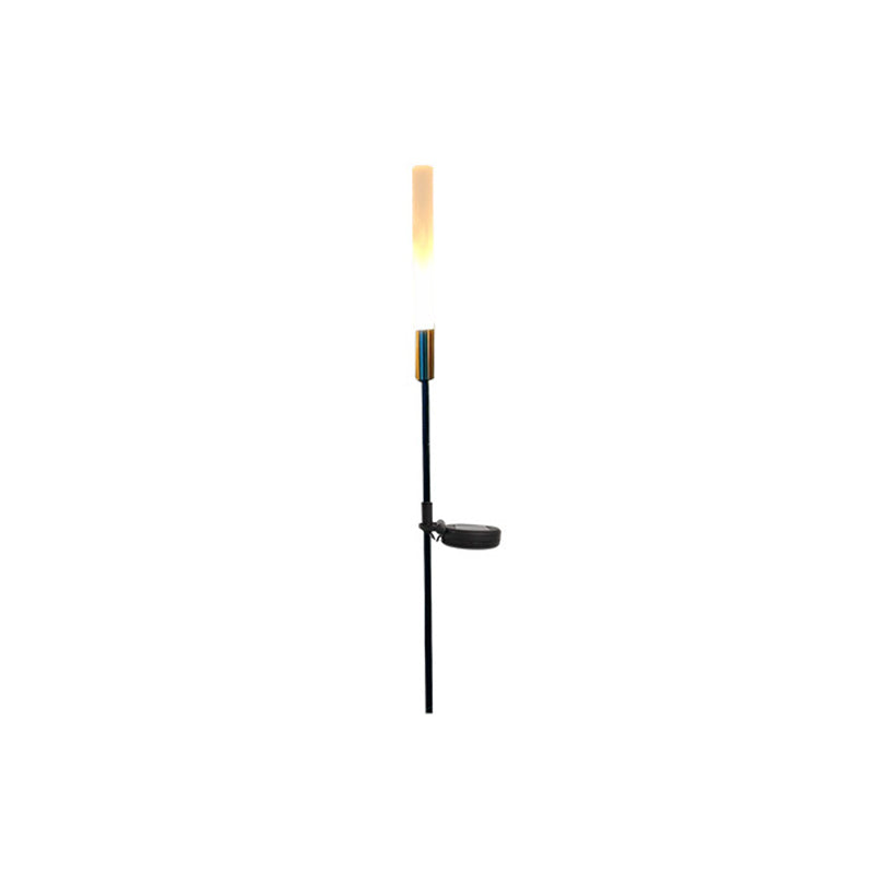 Tube Shaped Acrylic LED Stake Light Simplicity Black Landscape Lighting for Courtyard