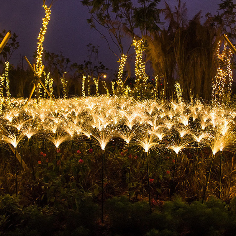 Optical Fiber Ground Light Art Decor Clear LED Stake Lighting for Courtyard , 10 Pcs