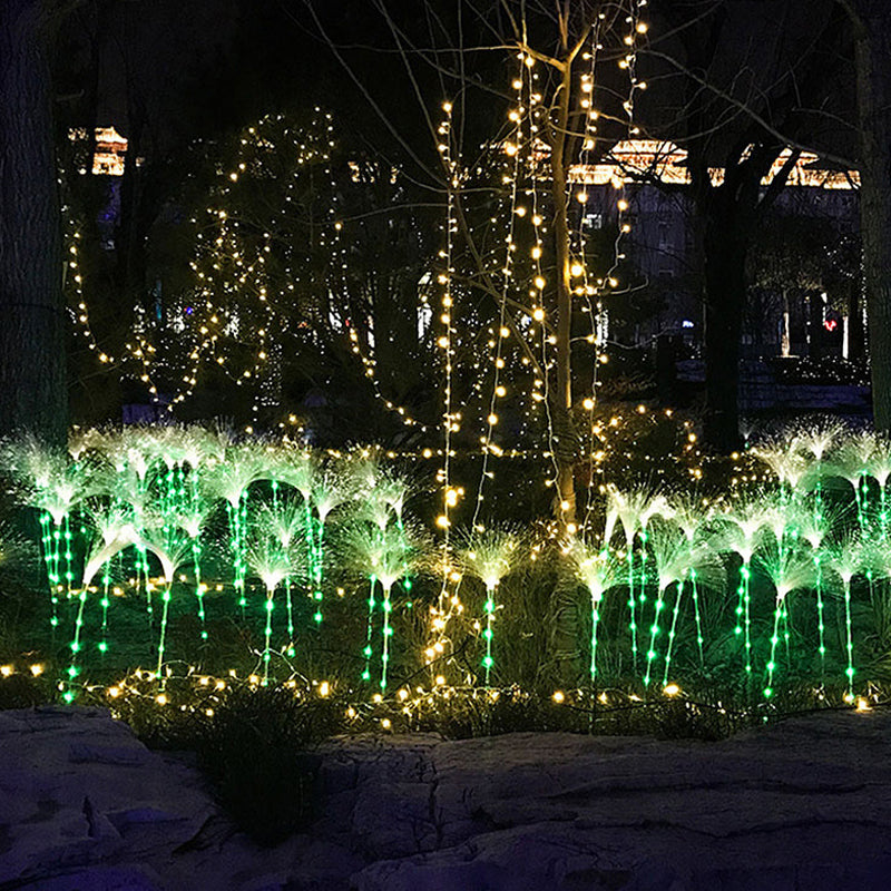 Optical Fiber Ground Light Art Decor Clear LED Stake Lighting for Courtyard , 10 Pcs