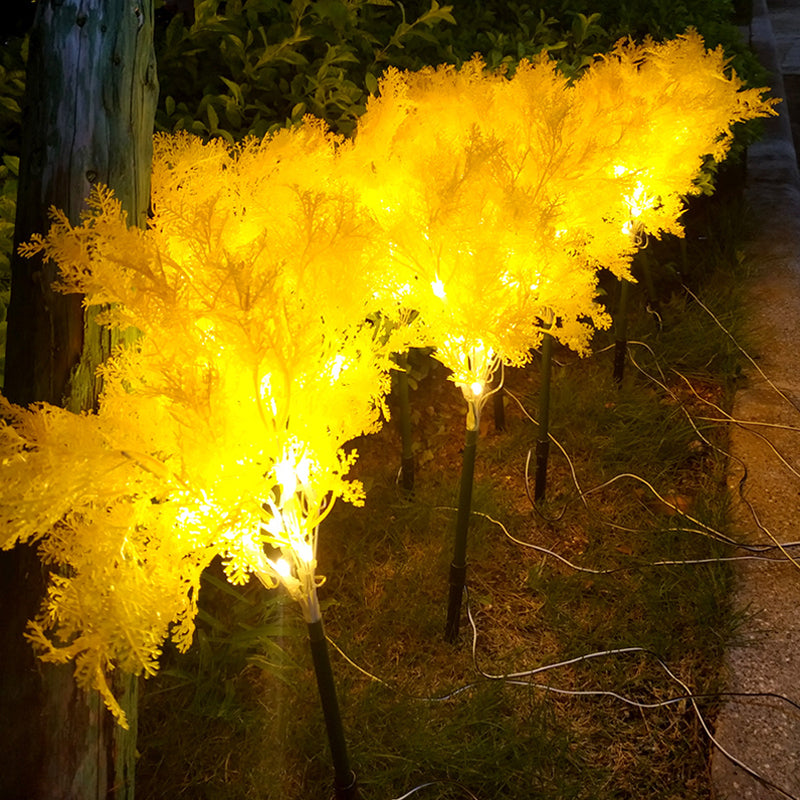 Rime Tree Shaped Courtyard LED Lawn Lighting Plastic Artistic Landscape Light, 10 Pcs