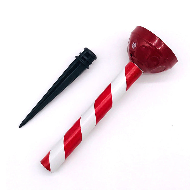 6 Pcs Globe Shaped Crackle Glass LED Stake Light Modern Red-White Solar Lawn Lighting for Garden