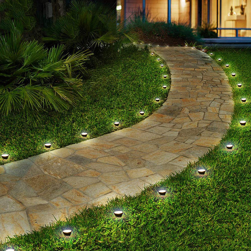 5 Pcs Pin Shaped Solar Ground Light Minimalism Courtyard LED Stake Lighting in Black