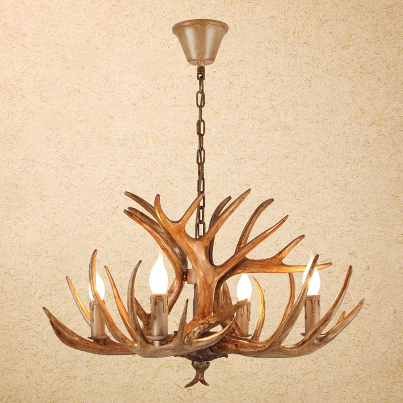 Lustre en résine en forme de corne de cerve
