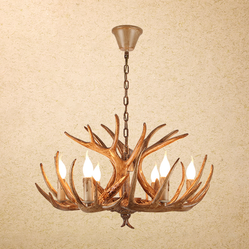 Lustre en résine en forme de corne de cerve