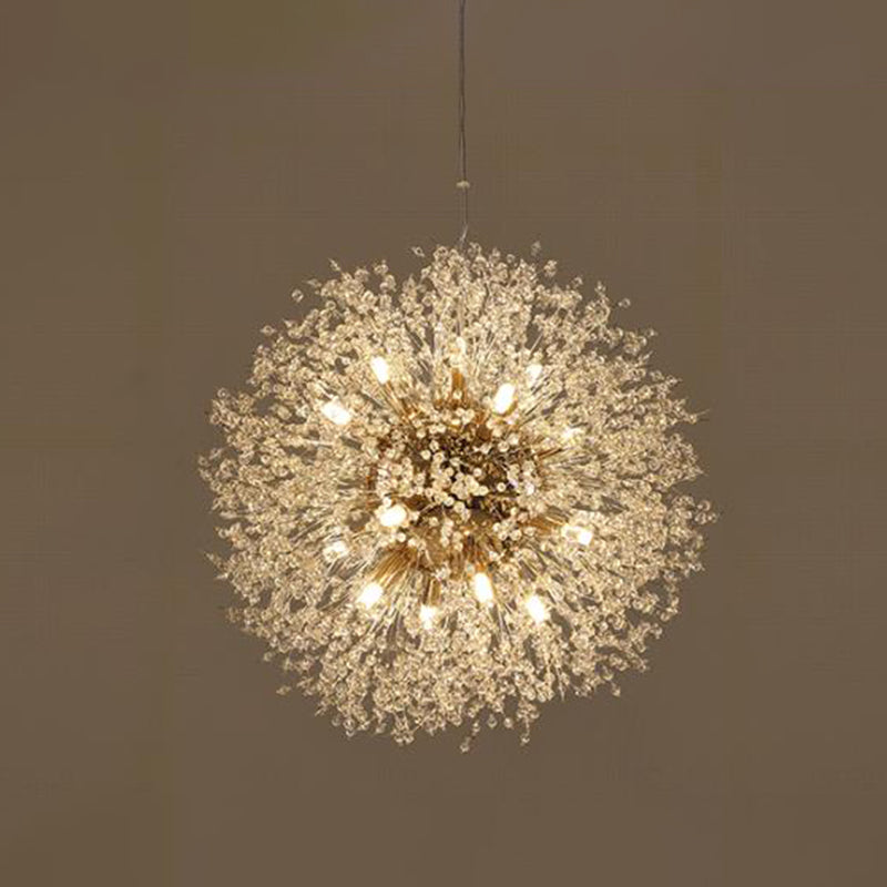 Crystal Orbs Dandelion Affermazione del soffitto Lampada il lampadario moderna per soggiorno