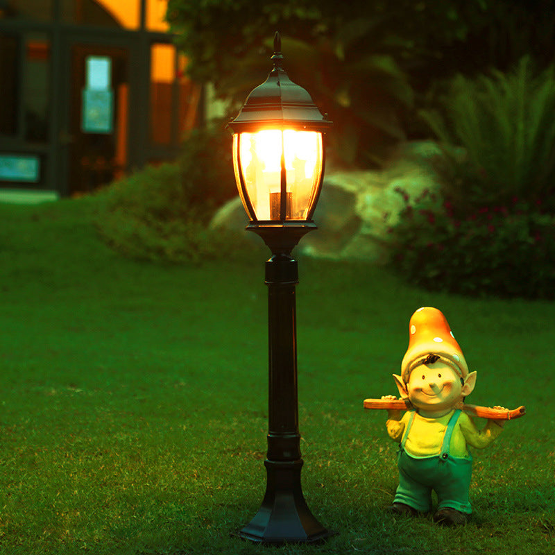 Bell Shaped Clear Glass Landscape Light Vintage Single-Bulb Outdoor Path Lighting