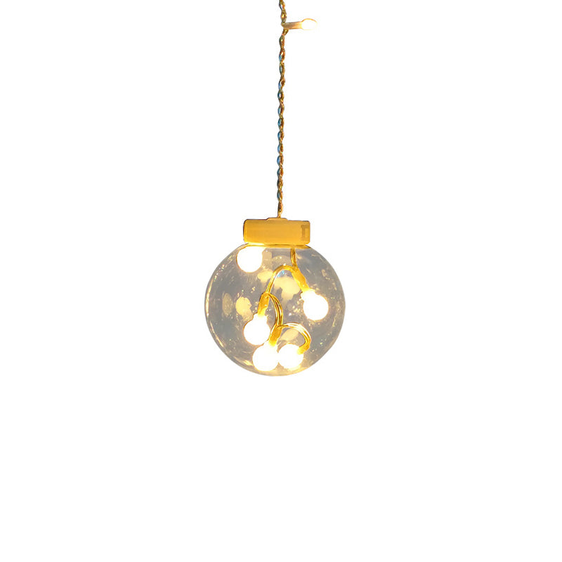 Decorative Wishing Ball LED Fairy Light Courtyard Solar String Lighting in Clear, 11.4ft