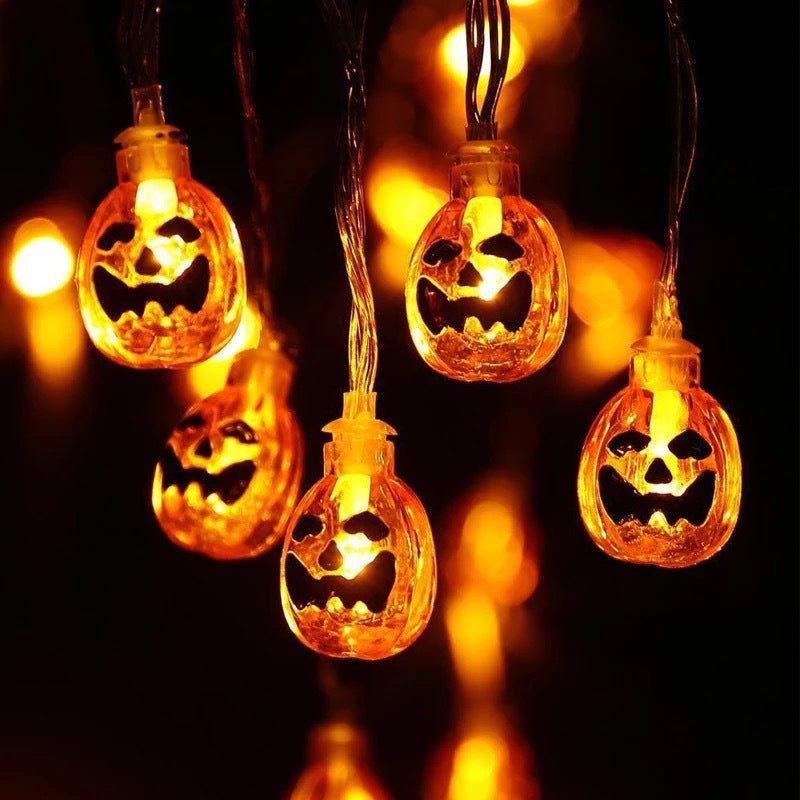 Pumpkin Plastic Battery String Light Contemporary Clear LED Halloween Fairy Lighting