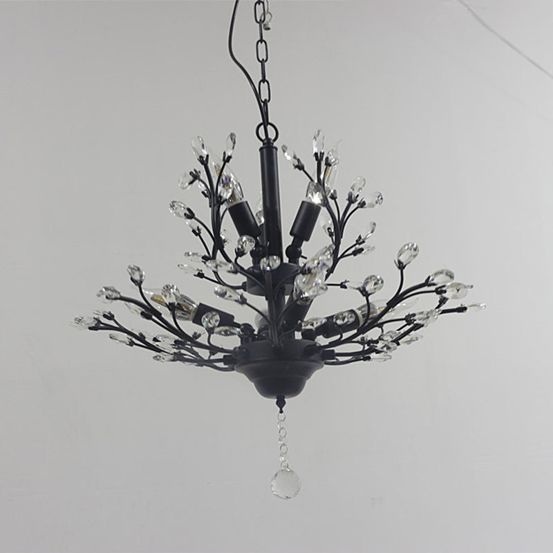 Chandelier en cristal en cristal de lampe à pendaison de plafond en forme de brin