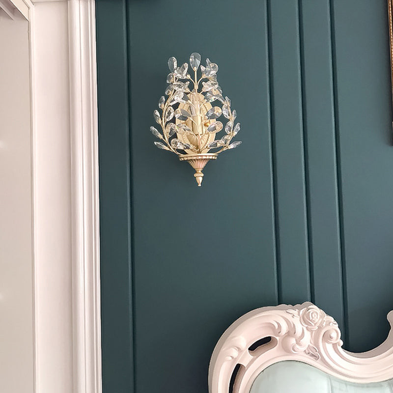 Cramerie de lampe murale en forme de branche en crist