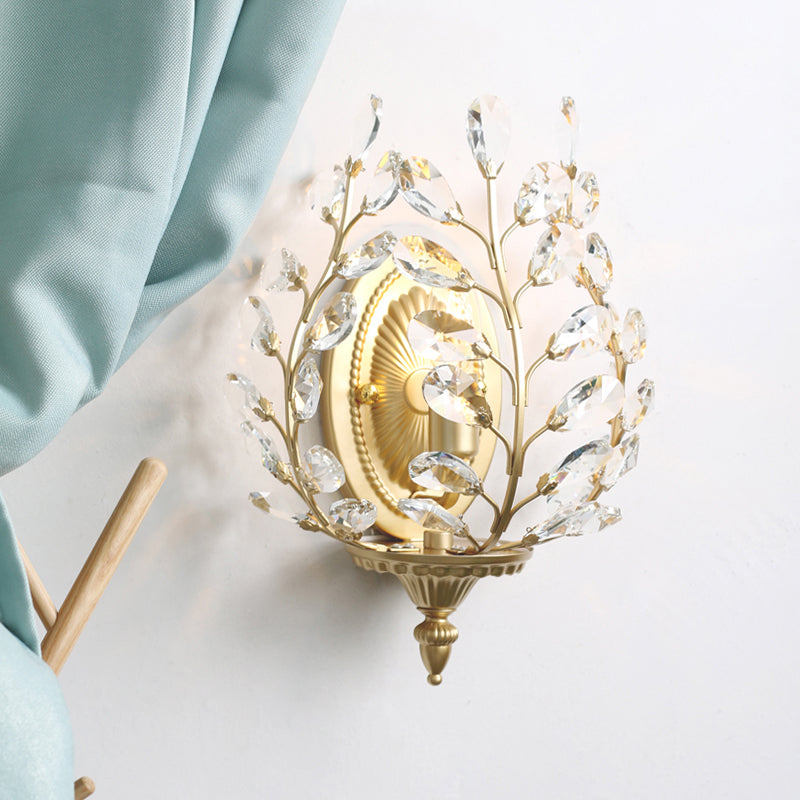 Cramerie de lampe murale en forme de branche en crist